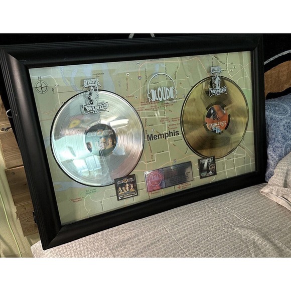 Three 6 Mafia Project Pat RIAA Platinum Gold Plaque Award Rap Juicy J DJ Paul - Picture 6 of 16